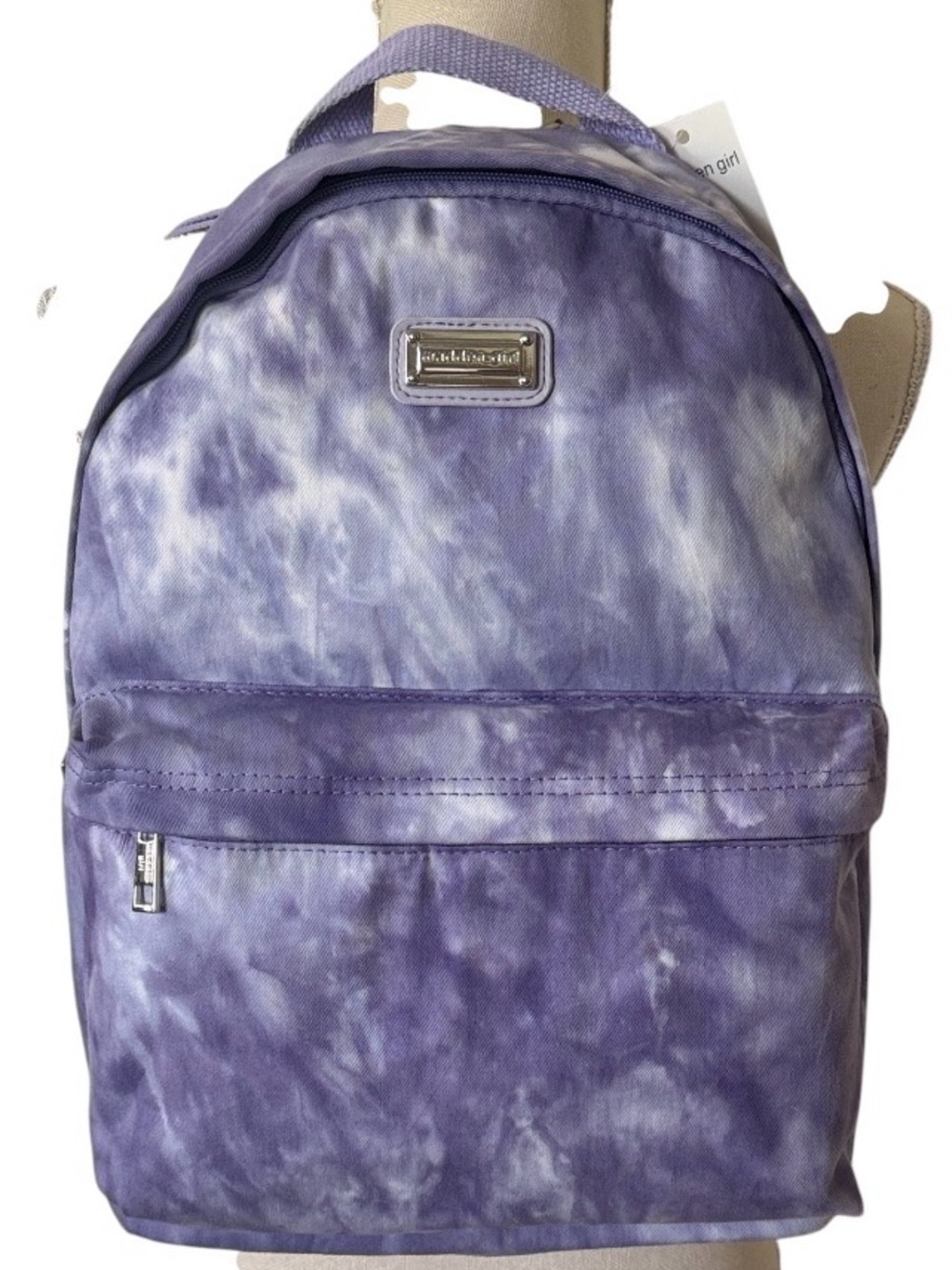 Madden Girl Purple Tie-Dye Canvas Backpack Casual Everyday Multi-compartment New